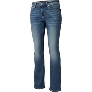 Vigoss Studio Womens P20154 Medium Wash Bootcut Jeans Button Fly Size 29
